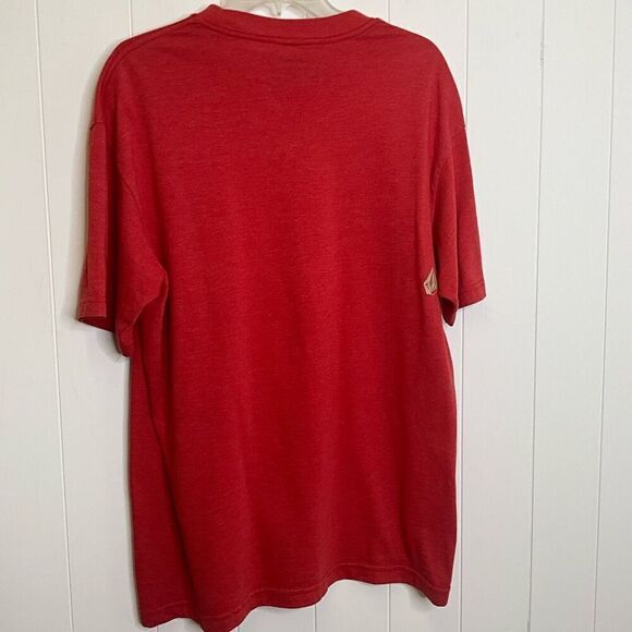 Volcom Mens Size XL Graphic Crewneck Basic Tee T Shirt Red Gold Pullover - Picture 5 of 8
